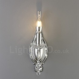 1 Light Gold Black American Style Crystal Wall Light for Living Room Dining Room Clothing Store Coffee Store Hotel