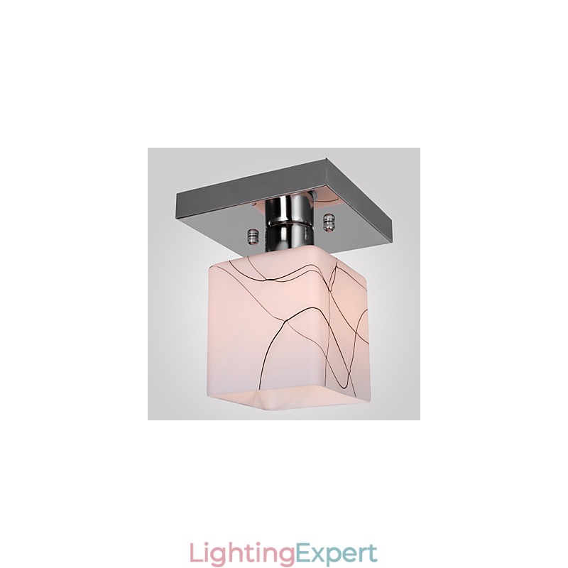 Modern Contemporary Mini Style Electroplated Metal Flush Mount