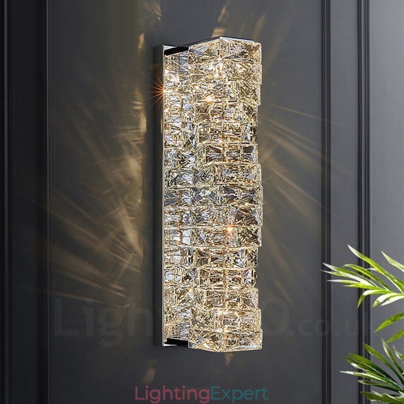 Modern K9 Crystal Wall Light for Bedside Porch Aisle Living Room Bedroom Study