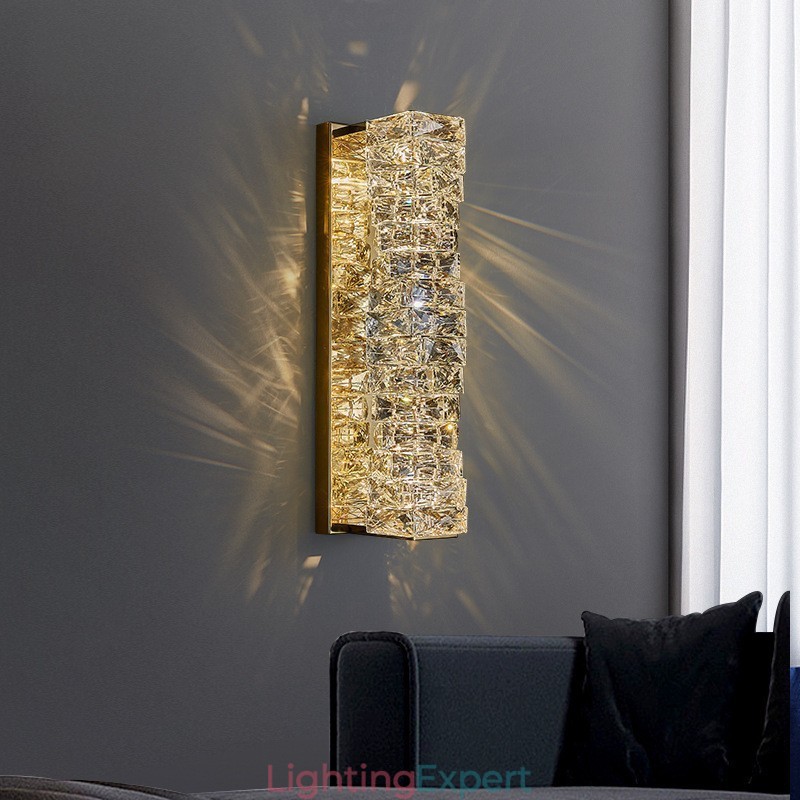 Modern K9 Crystal Wall Light for Bedside Porch Aisle Living Room Bedroom Study