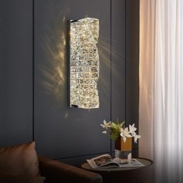 Modern K9 Crystal Wall Light for Bedside Porch Aisle Living Room Bedroom Study