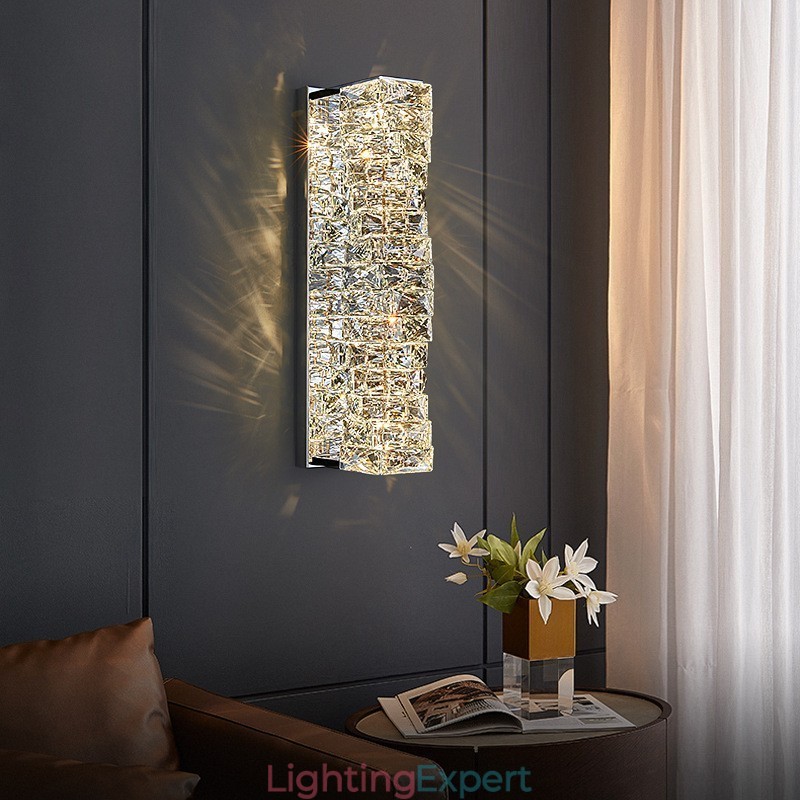 Modern K9 Crystal Wall Light for Bedside Porch Aisle Living Room Bedroom Study