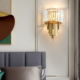 Postmodern Luxury Crystal Wall Light Living Room TV Background Wall Bedroom Bedside Wall Light