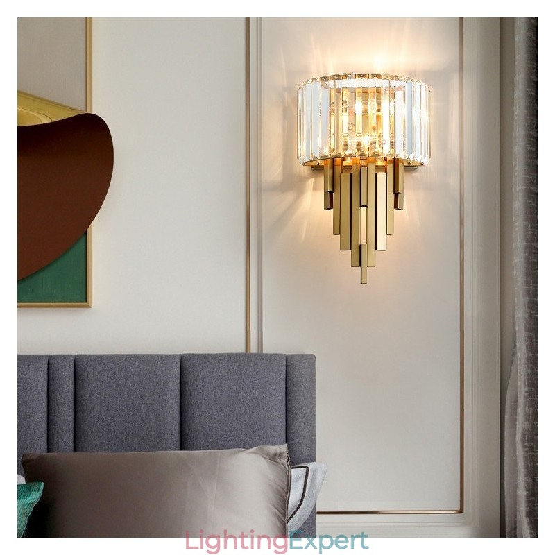 Postmodern Luxury Crystal Wall Light Living Room TV Background Wall Bedroom Bedside Wall Light