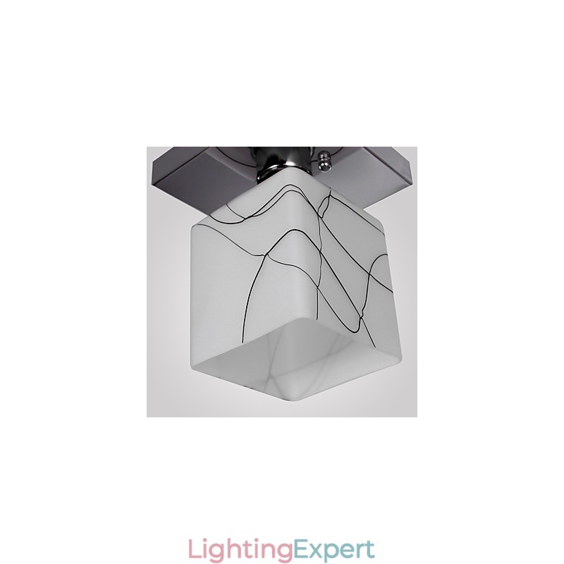 Modern Contemporary Mini Style Electroplated Metal Flush Mount
