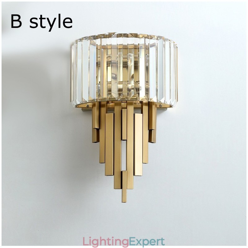 Postmodern Luxury Crystal Wall Light Living Room TV Background Wall Bedroom Bedside Wall Light