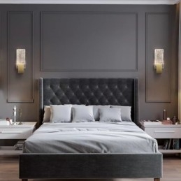 Postmodern Minimalist Living Room Crystal Wall Sconces American Art Bedside Bedroom Study Wall Sconces