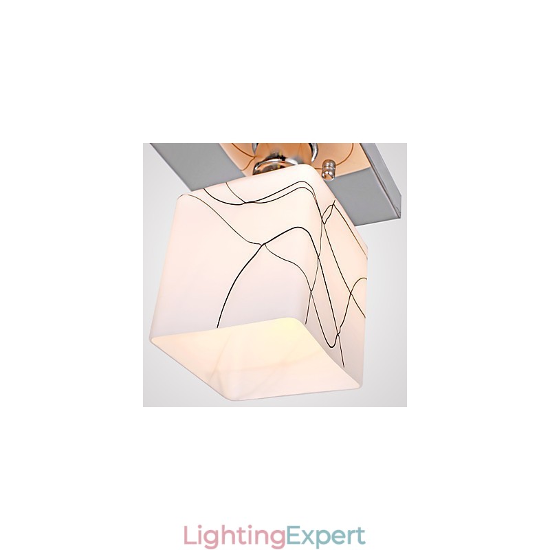 Modern Contemporary Mini Style Electroplated Metal Flush Mount