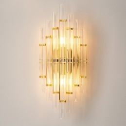 Hotel Light Luxury Crystal Wall Lamp Post modern Personality Living Room Aisle Entrance Backdrop Wall Lamp Bedroom Bedside Decorative Sconces