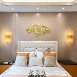 Hotel Light Luxury Crystal Wall Lamp Post modern Personality Living Room Aisle Entrance Backdrop Wall Lamp Bedroom Bedside Decorative Sconces
