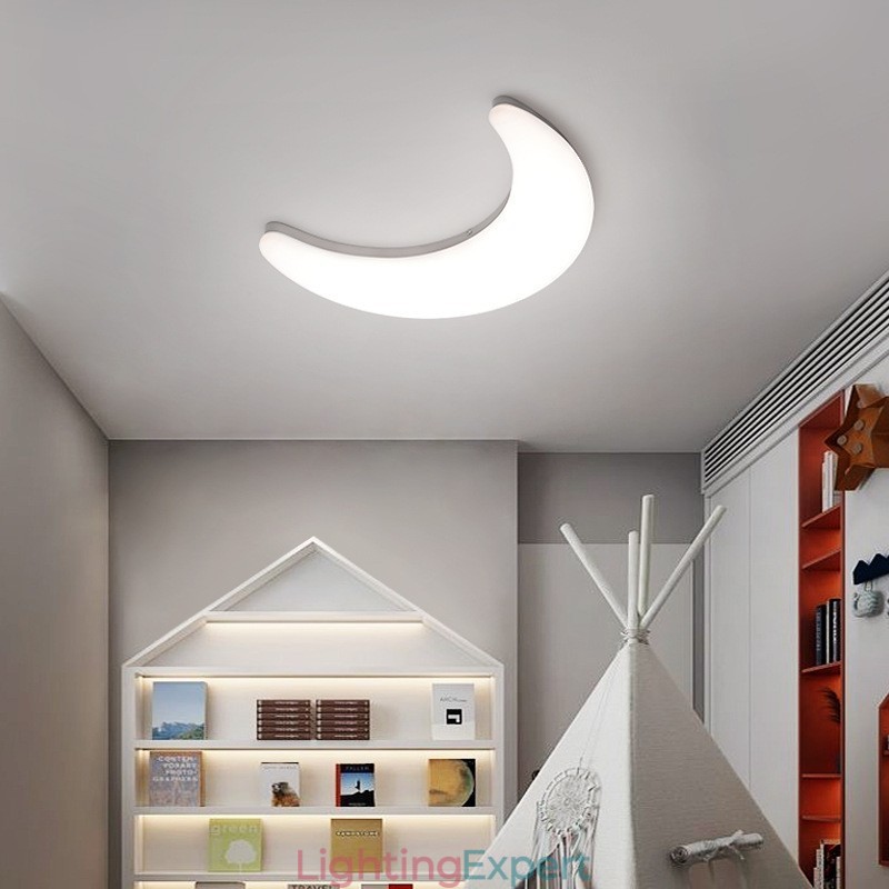 20W Nordic Indoor Moon Shape Children's Room Wall Sconces Ceiling Lights