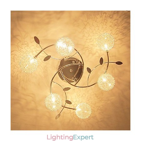 Modern Contemporary Crystal Electroplated Flush Mount Modern Contemporary Crystal Electroplated Flush Mount