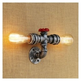 Vintage Retro Water Pipe Industrial Sconces Wall Lamp