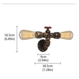 Vintage Retro Water Pipe Industrial Sconces Wall Lamp