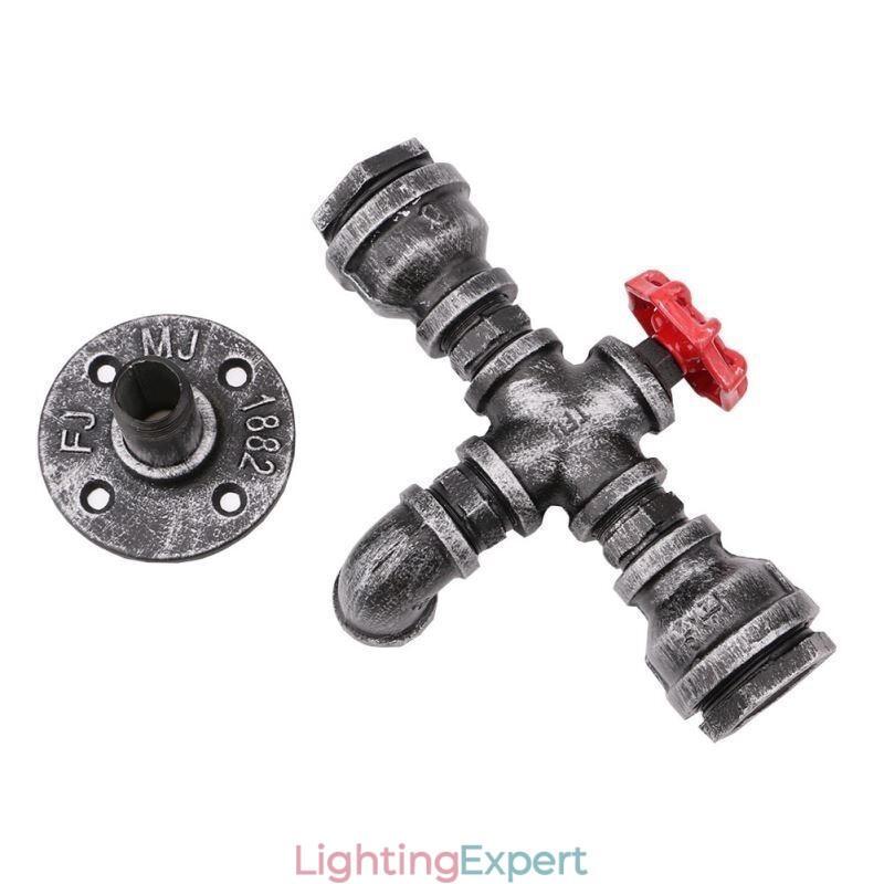 Vintage Retro Water Pipe Industrial Sconces Wall Lamp