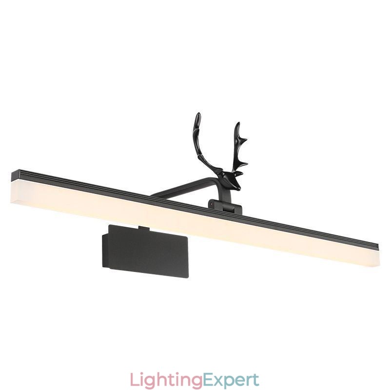 Antler Mirror Front Light Acrylic Wall Lamp Washroom Makeup Light Fixture