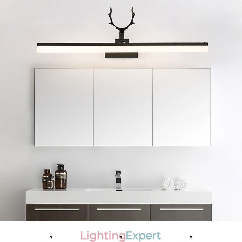 Antler Mirror Front Light Acrylic Wall Lamp Washroom Makeup Light Fixture