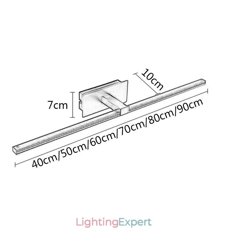 Contemporary Wall Lamp Mirror Front Light Acrylic Lighting Washroom