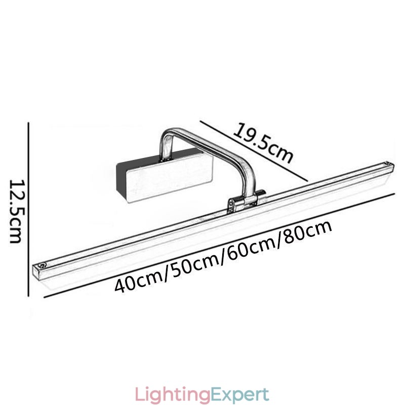 Modern Wall Lamp Mirror Front Light Angle Adjustable Washroom Makeup Light