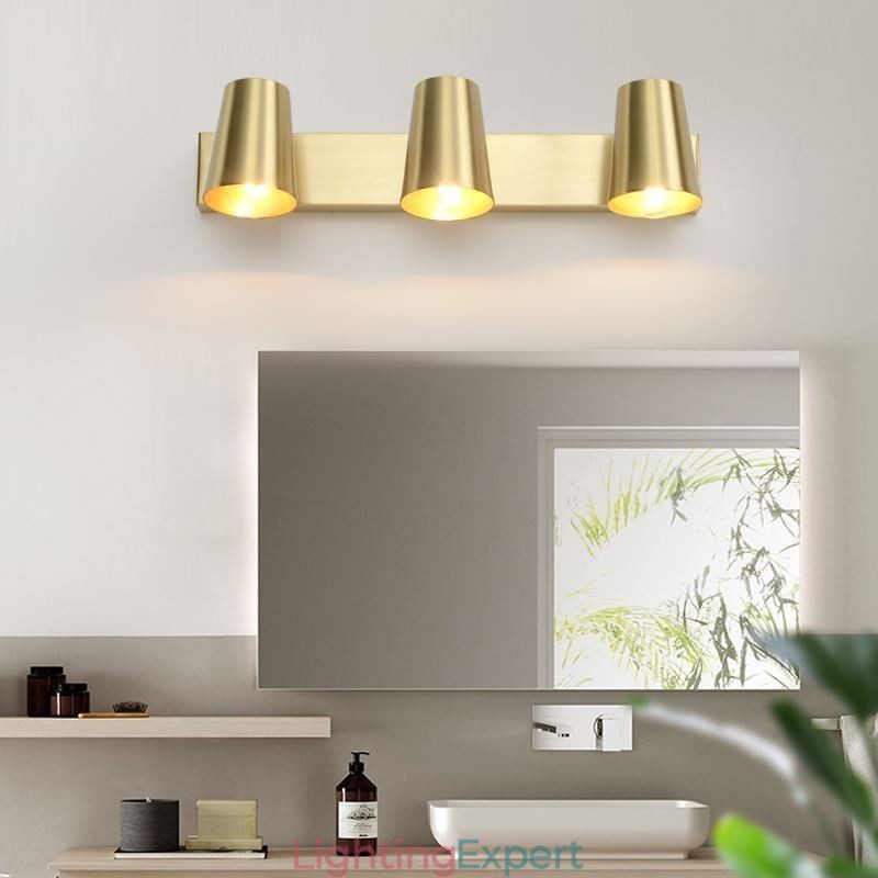 Nordic Brass Mirror Front Light Spot Wall Lamp