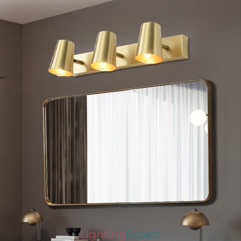 Nordic Brass Mirror Front Light Spot Wall Lamp