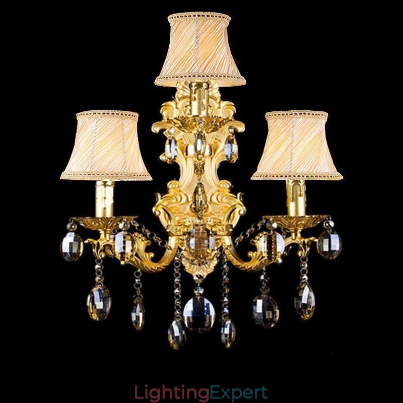 European Fashion Wall Lamp Luxurious Crystal Drop Wall Sconce Lighting