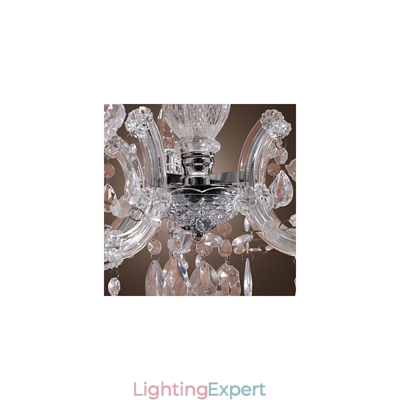Upligh Chrome Ceiling Lamp Candle light Acrylic Fixture Chandelier Pendant