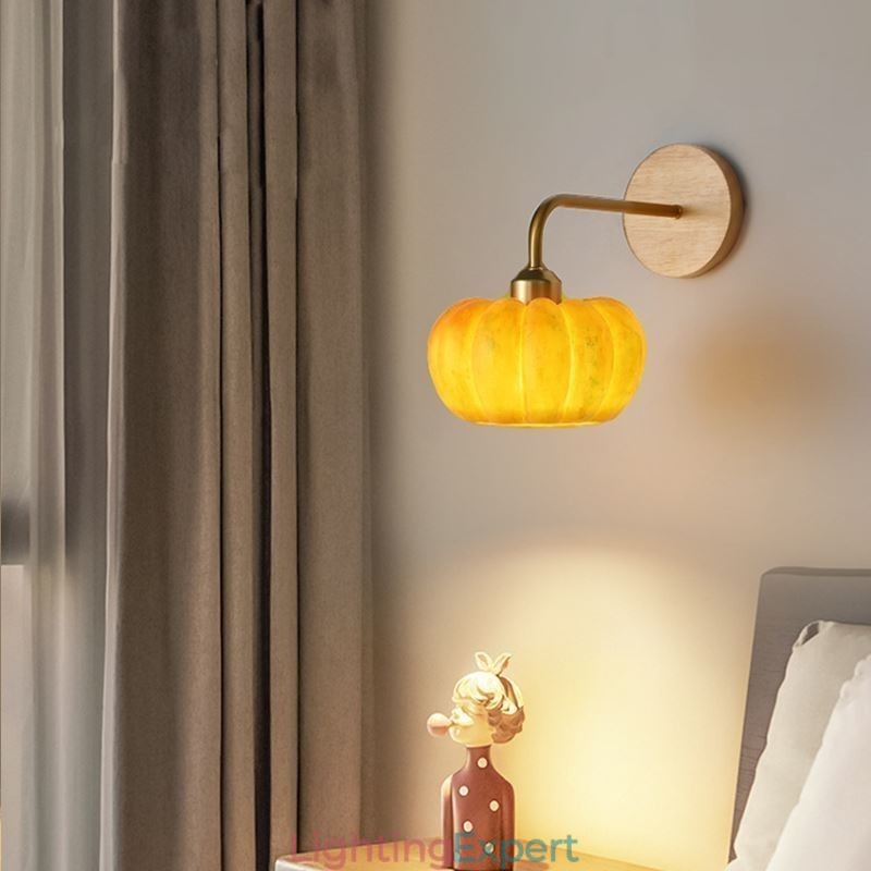 Pumpkin Wall Light Japanese Retro Wall Sconces Lamp