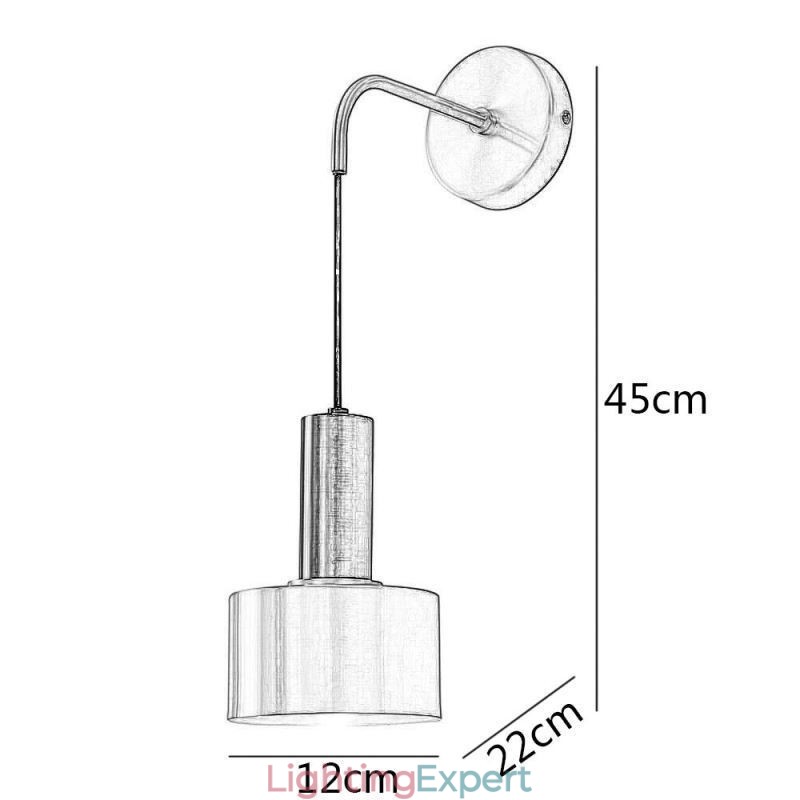Modern Wall Light Black Gold Contrast Color Wall Sconce