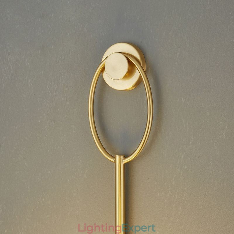 Modern Globe Wall Sconce Brushed Gold Glass Wall Light