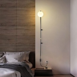 Globe Wall Sconce Lighting Mid Century Magic Bean Wall Lamp With Plug