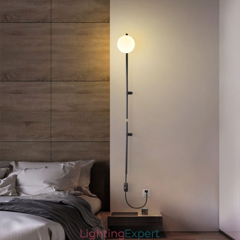 Globe Wall Sconce Lighting Mid Century Magic Bean Wall Lamp With Plug
