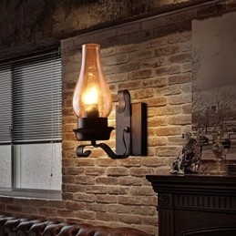 Vintage Wrought Iron Wall Lamp Single Light Sconce Lighting