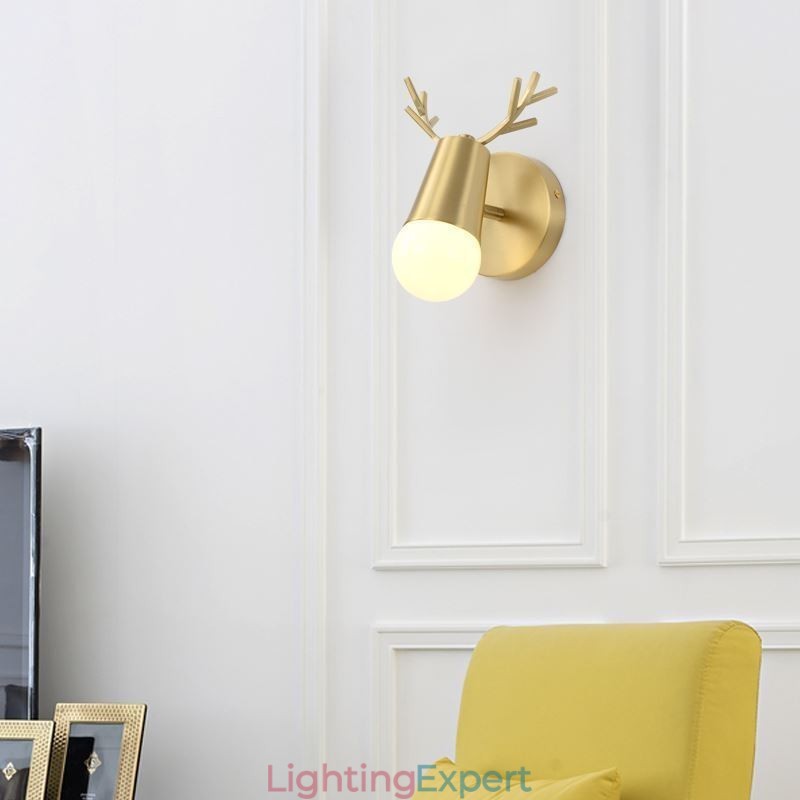 Nordic Brass Wall Lamp Mirror Front Light