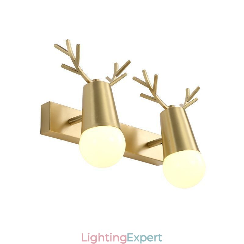 Nordic Brass Wall Lamp Mirror Front Light