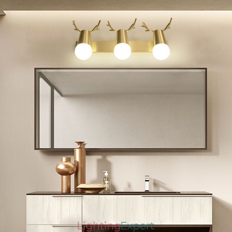 Nordic Brass Wall Lamp Mirror Front Light