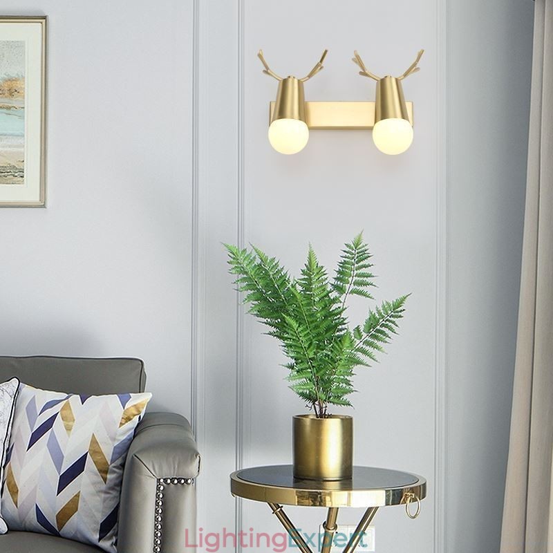 Nordic Brass Wall Lamp Mirror Front Light