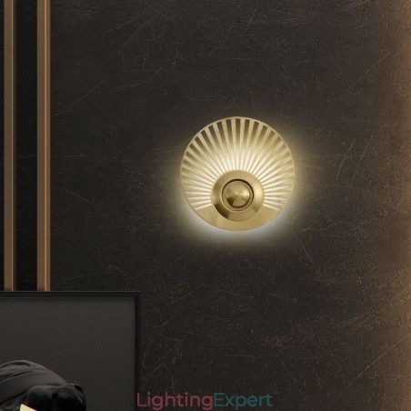 Nordic Brass Wall Lamp Hollow out Round Shape Sconce Light Nordic Brass Wall Lamp Hollow out Round Shape Sconce Light