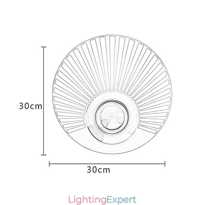 Nordic Brass Wall Lamp Hollow out Round Shape Sconce Light