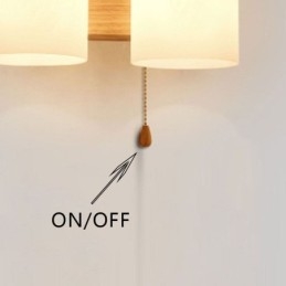 Nordic Wood Wall Lamp Glass Lampshade Sconce Light