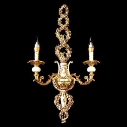 European Wall Lamp Luxurious Petal Wall Sconce Jade Decoration Lamp Bedside Lighting