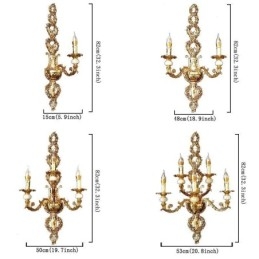 European Wall Lamp Luxurious Petal Wall Sconce Jade Decoration Lamp Bedside Lighting