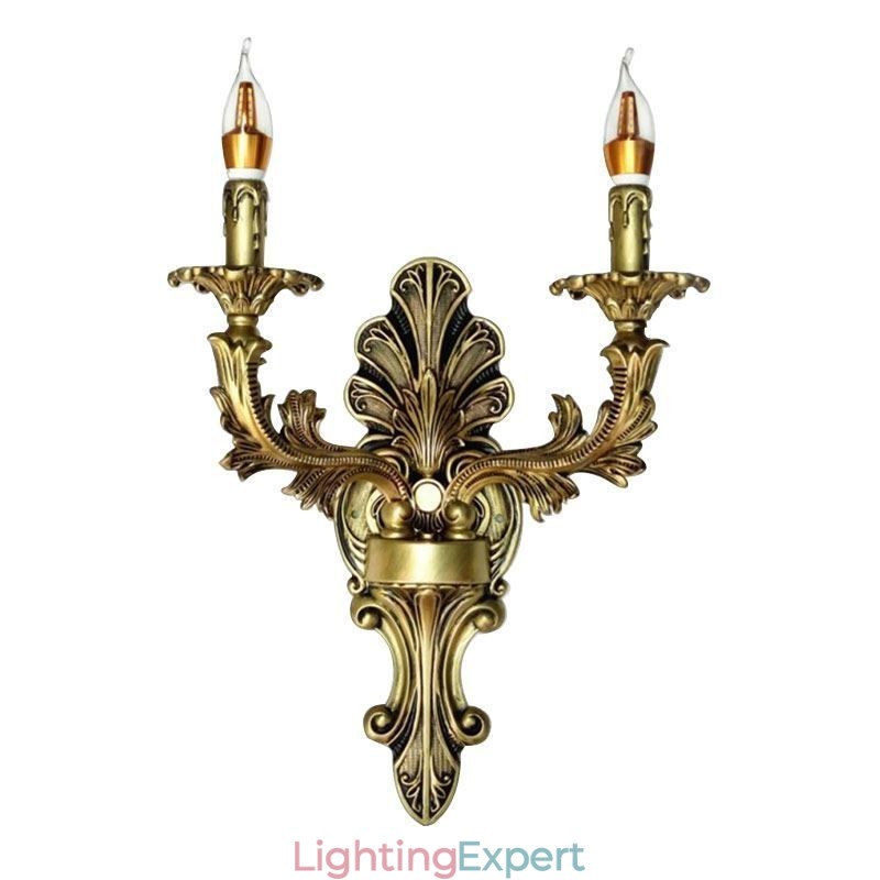 European Retro Wall Lamp Creative Double Home Lighting Wall Sconce Bedside Lighting