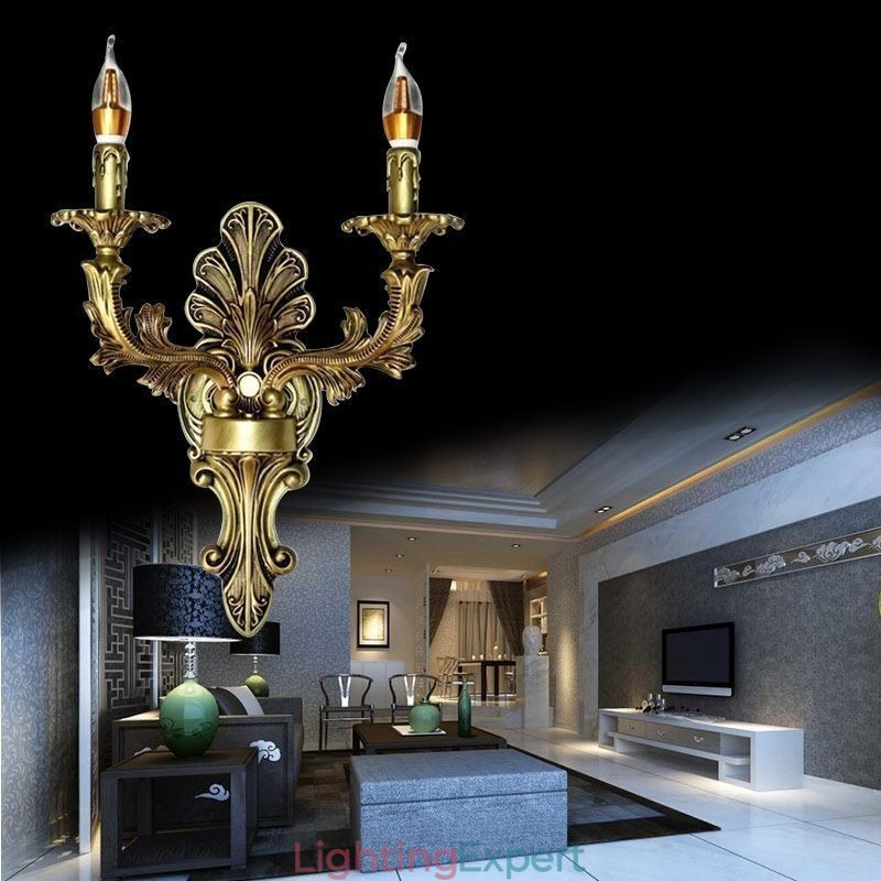 European Retro Wall Lamp Creative Double Home Lighting Wall Sconce Bedside Lighting