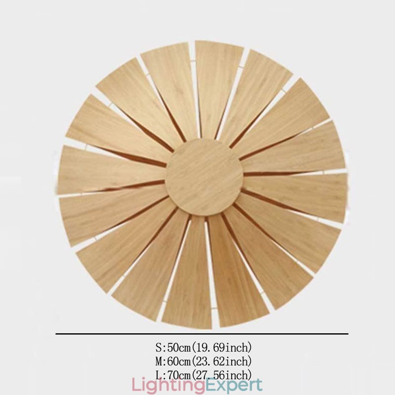 Round Flower Wall Sconce Unique Bamboo Wall Light Creative Decorative Lighting