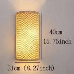 Semi cylindrical Bamboo Wall Light Creative Bedside Wall Sconce Stairs Rural Lighting