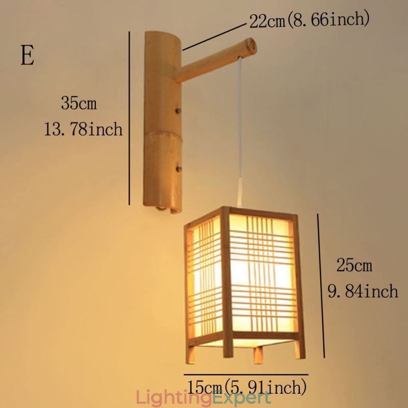 Woven Bamboo Wall Sconce Retro Chinese Wall Light Lighting