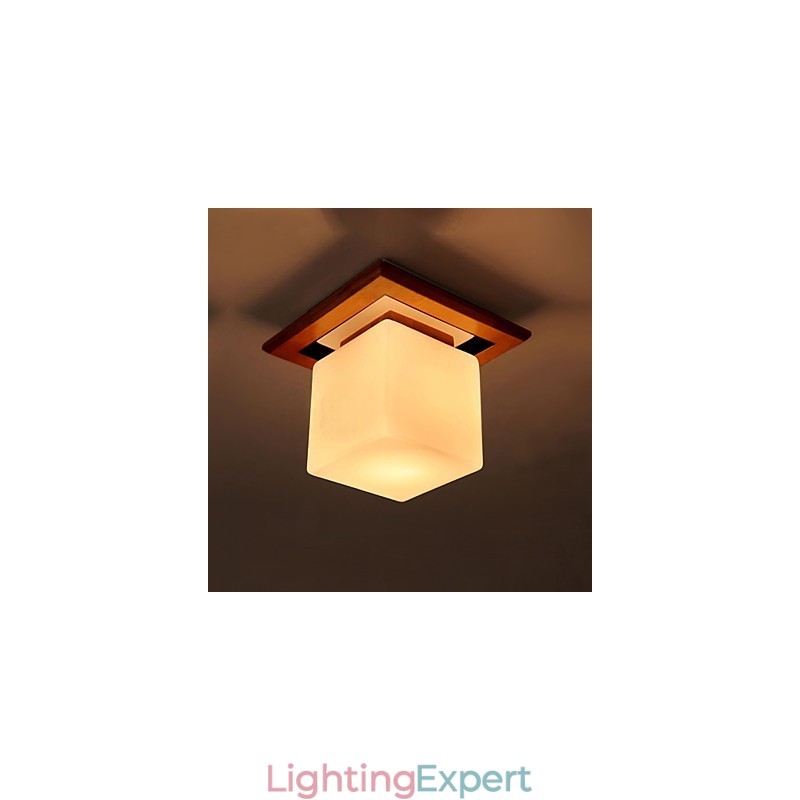 Flush Mount Mini Style Modern Contemporary Wood