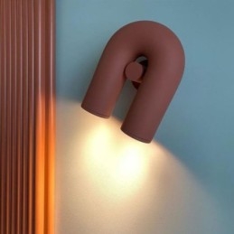 Wall Sconce U Shape Minimalist Creative Wall Light 90° Rotating Lampshade