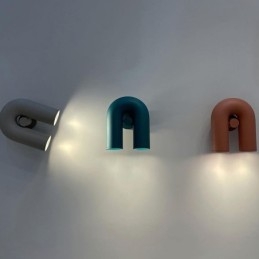 Wall Sconce U Shape Minimalist Creative Wall Light 90° Rotating Lampshade